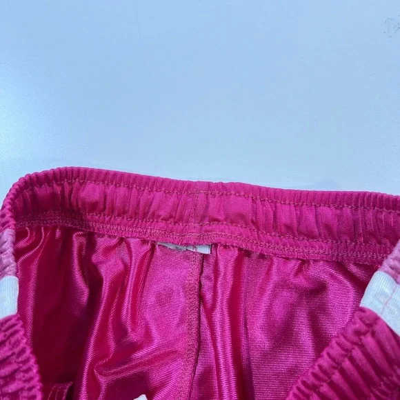Nike Sweatpants Womens Small Pink Wide Leg Flare Satin Silky Shiny Swoosh Y2K - Picture 8 of 13
